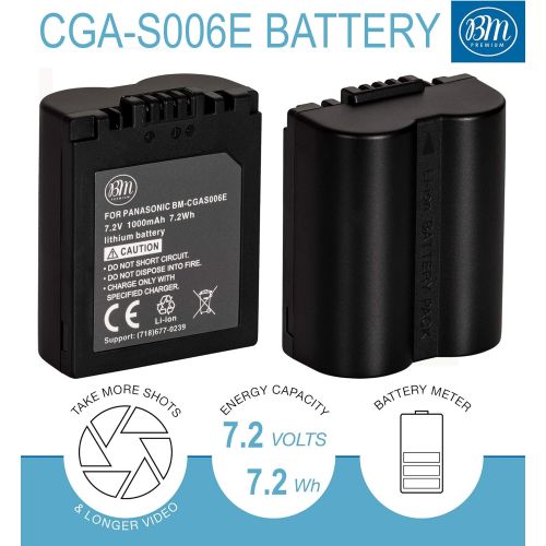  BM Premium CGA-S006 Battery for Panasonic Lumix DMC-FZ7, DMC-FZ8, DMC-FZ18, DMC-FZ28, DMC-FZ30, DMC-FZ35, DMC-FZ38, DMC-FZ50 Digital Camera