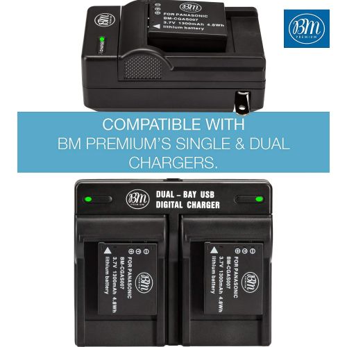  BM Premium 2-Pack of CGA-S007 Batteries for Panasonic DMC-TZ1, DMC-TZ2, DMC-TZ3, DMC-TZ4, DMC-TZ5, DMC-TZ11, DMC-TZ15, DMC-TZ50 Digital Camera
