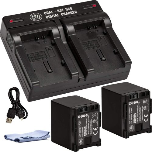  BM Premium BM 2 BP-820 Batteries and Dual Battery Charger for Canon VIXIA HF G50, HF G60, XA40, XA45, XA50, XA55, GX10, HFG20, HF G21, HFG30, HFG40, HFM301, HFM41, HFM400, XA10 XA11 XA15 XA20