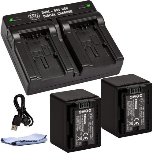 BM Premium 2 BP-727 Batteries and Dual Charger for Canon Vixia HFR80 HFR82 HFR800, HFR70, HFR72, HFR700, HFR32, HFR300, HFR40, HFR42, HFR400, HFR50, HFR52, HFR500, HFR60, HFR62, HF