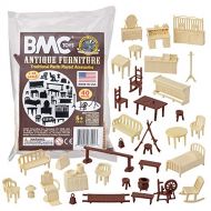 BMC Toys BMC Classic Marx Antique Furniture - 40pc Dollhouse Plastic Playset Accessories