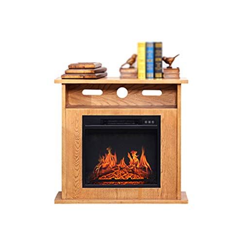  BMNN Electric Stove Heater Electric Fire Place, Indoor Heater Log Wood Burning Effect Flame Portable Fireplace Stove Electric Fire Suite (Color : Wood Grain Color)