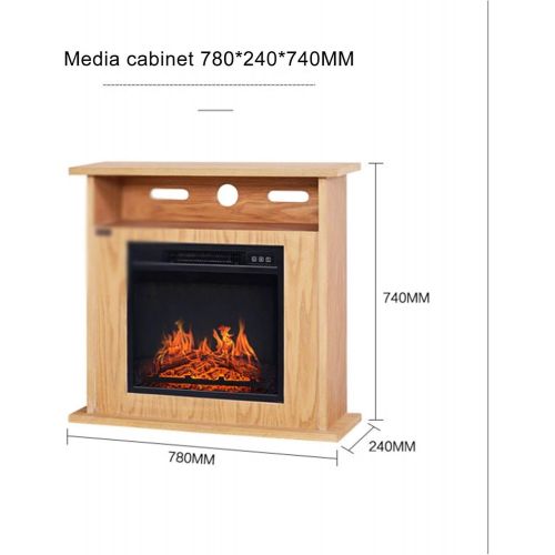  BMNN Electric Stove Heater Electric Fire Place, Indoor Heater Log Wood Burning Effect Flame Portable Fireplace Stove Electric Fire Suite (Color : Wood Grain Color)