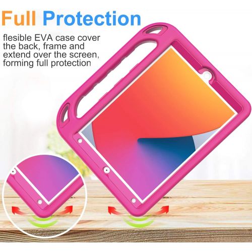  [아마존베스트]BMOUO New iPad 10.2 Case 2020/2019- iPad 8th/7th Generation Case with Built-in Screen Protector, Shockproof Light Weight Handle Stand Kids Case for iPad 10.2 2019/2020 Latest Model