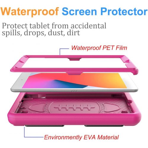  [아마존베스트]BMOUO New iPad 10.2 Case 2020/2019- iPad 8th/7th Generation Case with Built-in Screen Protector, Shockproof Light Weight Handle Stand Kids Case for iPad 10.2 2019/2020 Latest Model