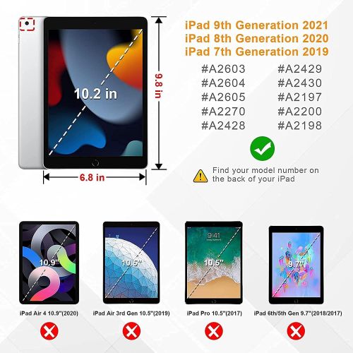  [아마존베스트]BMOUO New iPad 10.2 Case 2020/2019- iPad 8th/7th Generation Case with Built-in Screen Protector, Shockproof Light Weight Handle Stand Kids Case for iPad 10.2 2019/2020 Latest Model