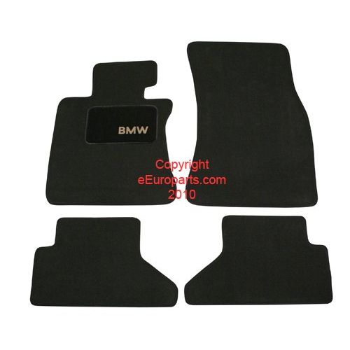  BMW Genuine Black Floor Mats for E64 - 6 SERIES ALL MODELS CONVERTIBLE (2002 - 2007), set of Four