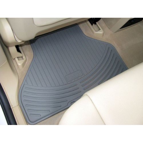  BMW All Weather Front Rubber Floor Mats 525 528 530 535 545 550 M5 (2004-2010) - Black