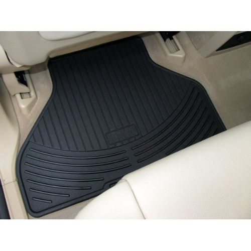  BMW All Weather Front Rubber Floor Mats 525 528 530 535 545 550 M5 (2004-2010) - Black