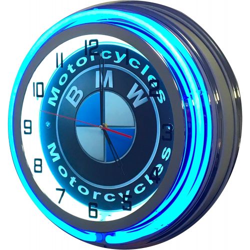  BMW Motorcycles Sign - 19 inch Neon Clock