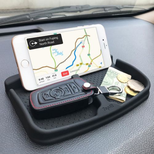  [아마존베스트]BMZX Anti-Slip Cell Phone Pad Universal for Car Dashboard Non-Slide Silicone Rubber Gel Mat Cell Phone Holder for Smartphone X/8/7 Plus Galaxy Note 8 S9 S8 Plus or GPS Devices Sunglasse