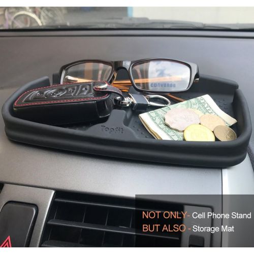  [아마존베스트]BMZX Anti-Slip Cell Phone Pad Universal for Car Dashboard Non-Slide Silicone Rubber Gel Mat Cell Phone Holder for Smartphone X/8/7 Plus Galaxy Note 8 S9 S8 Plus or GPS Devices Sunglasse