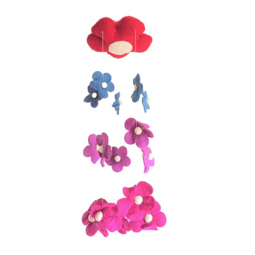  BNB Crafts Cascading Pink Purple Blue Red Flower Waterfall Theme - Hanging Baby Nursery Decor Crib Mobile -...