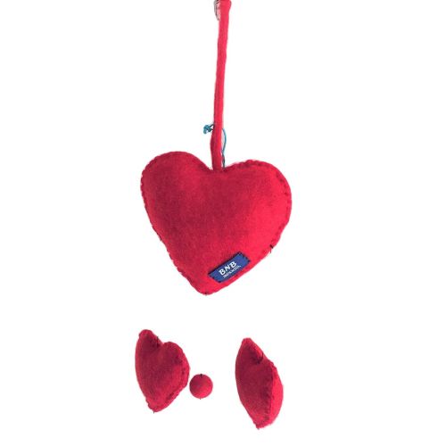  BNB Crafts Red Heart Waterfall Hearts Love Theme - Hanging Baby Nursery Decor Crib Mobile - Handmade !00%...