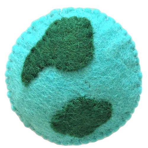  BNB Crafts Space Stars Planets Rocket Theme - Hanging Baby Nursery Decor Crib Mobile - Handmade 100% Natural Felted Wool (Turquoise)