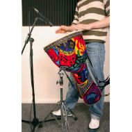 [아마존베스트]BND Drums Mini Djembe Drum Djembe jembe is a Rope-Tuned Covered Goblet Drum Played with Bare Hands Originally from West Africa (Blue, 6x14)