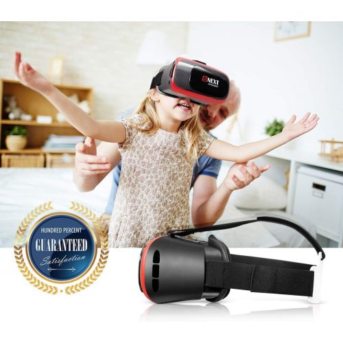  [아마존 핫딜] [아마존핫딜]BNEXT VR Headset for iPhone & Android Phone - Universal Virtual Reality Goggles - Play Your Best Mobile Games 360 Movies with Soft & Comfortable New 3D VR Glasses | + Adjustable Eye Prot