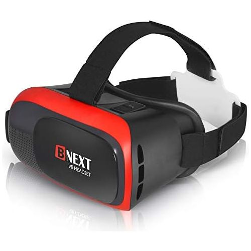  [아마존베스트]BNEXT VR Headset for iPhone & Android Phone - Universal Virtual Reality Goggles Ver2.0 - Play Your Best Mobile Games 360 Movies With Soft & Comfortable New 3D VR Glasses | + Adjustable E