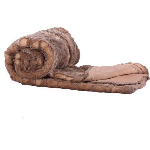  Home Soft Things BOON Oversized Luxury Faux Fur Throw, Otter, 50 x 70