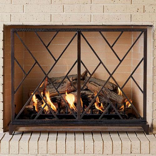  BNFD Metal Fireplace Screen, for Fireplace for Wood Stove and Open Fire Fire Protection Grid for Children and Pets