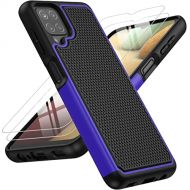 BNIUT for Samsung Galaxy A12 Case Shockproof: Dual Layer Protective Heavy Duty Cell Phone Cover Shockproof Rugged with Non Slip Textured Back - Military Protection Bumper Tough - 6.5inch