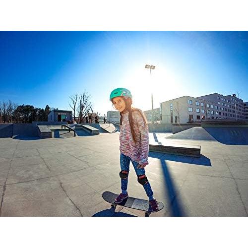  BNUENMEE Classic Concave Skateboard for Boys Girls Beginners, Triangle and Square Pattern in Yellow and Orange Colors Standard Skateboards 31x 8 Extreme Sports Outdoor Skateboards