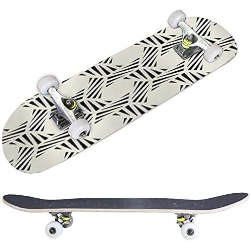  BNUENMEE Classic Concave Skateboard for Boys Girls Beginners, Bright and Colorful Backgrounds or Digital Papers Backdrop Standard Skateboards 31x 8 Extreme Sports Outdoor Skateboar
