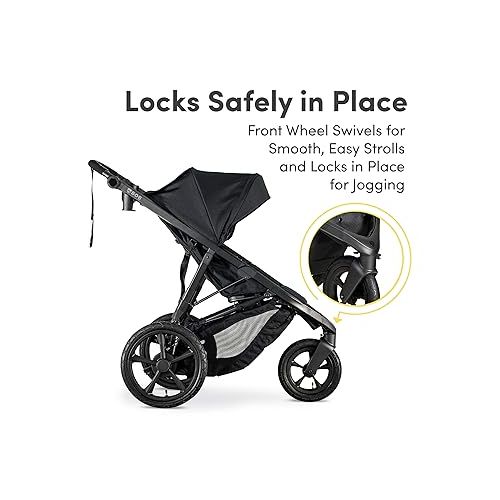  BOB Gear Wayfinder Jogging Stroller with Independent Dual Suspension, Air-Filled Tires, and 75-Pound Weight Capacity, Nightfall