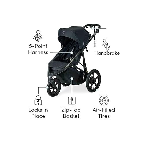  BOB Gear Wayfinder Travel System, Infant Car Seat and Stroller Combo, Nightfall