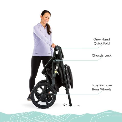 [아마존베스트]BOB Gear Alterrain Jogging Stroller | Quick Fold + Adjustable Handlebar + XL UPF 50+ Canopy, Melange Black