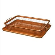 [아마존베스트]BOBALLE Copper Crisper Oven Air Fryer  Non Stick Crisper Tray Copper Basket Air Fryer