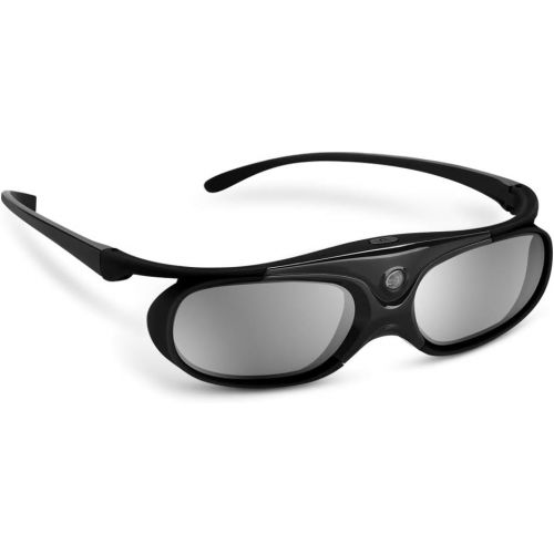  [아마존베스트]BOBLOV Active Shutter 3D Glasses DLP-Link USB Blue Compatible BenQ W1070 W700 Dell DLP Projectors (Black-1 Pack)