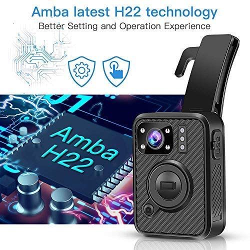  BOBLOV 2K 1440P 32G Body Mounted Camera Body Worn Cam with WiFi GPS and .66 inch LCD Screen Big Button for Recording