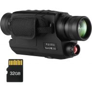 [아마존베스트]BOBLOV Night Vision Monocular, Digital 5x8 Optics Scope Night Vision Infrared Monoculars, for Day and Night with 16GB Card for Hunting Observe (PJ2 with 16G Card)