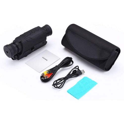  [아마존베스트]BOBLOV Night Vision Monocular, Digital 5x8 Optics Scope Night Vision Infrared Monoculars, for Day and Night with 16GB Card for Hunting Observe (PJ2 with 16G Card)