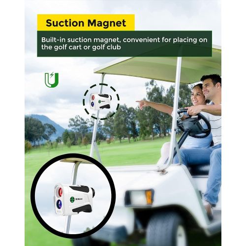  BOBLOV 1000Yards Slope Golf Rangefinder,Professional 400Yards Flag Locking Golf Distance Finder, Slope On/Off with Visible Slope Lights, Magnet Suction Side, USB-C Port