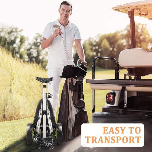  BOBOPRO Golf Push Cart, Golf Cart for Golf Club 3 Wheel Folding Lightweight Golf Pull Cart with Foot Brake Golf Accessories for Men Women/Kids