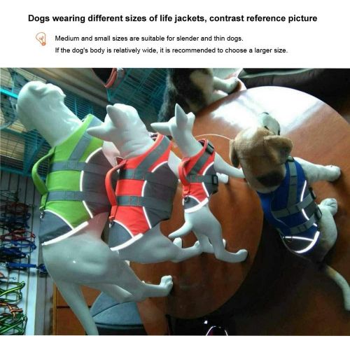  BOCHO Wave Riders Reflective Dog LifeJacket, Super Buoyancy EVA Lining ，Adjustable Dog Safety Vest