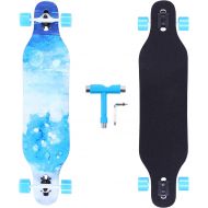 [아마존베스트]BOCIN 41 inch Freeride Longboard Drop Through Skateboard 8 Ply Canadian Maple Complete Cruiser for Cruising, Carving, Free-Style and Downhill