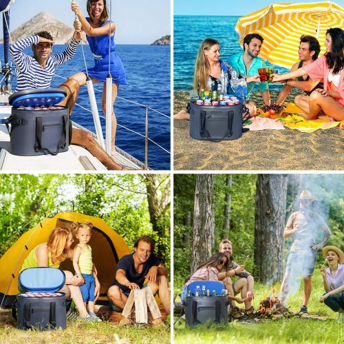 BODFY Cooler Bag Leak-Proof Soft Sided Pack Cooler Insulated Cooler Bag with Hard Liner and Heavy Duty Waterproof Portable for Beach Party, Hiking, Camping and Any Outdoor Activities (40
