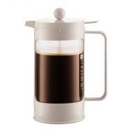 BODUM Bodum Bean French Press Coffeemaker with Locking Lever Lid, 8-Cup (34-Ounce), White