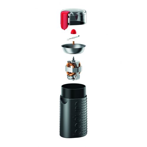  Bodum BISTRO Electric Coffee Grinder, Plastic, Stainless Steel, Red