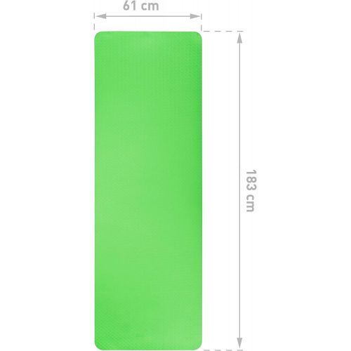  [아마존베스트]BODYMATE Premium 6 mm Yoga Mat, Tested for Harmful Substances, Free from Phthalates, BPA and Heavy Metals, Functional Training Mat for Fitness, Yoga and Pilates, 183 x 61 cm