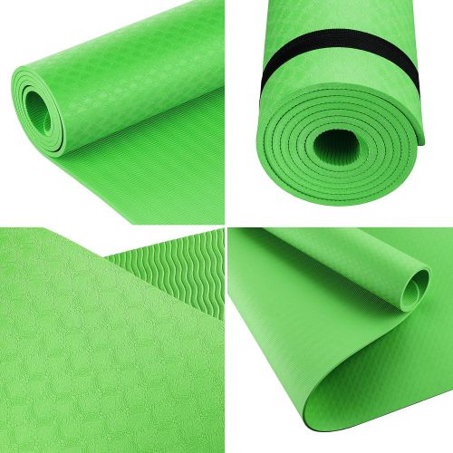  [아마존베스트]BODYMATE Premium 6 mm Yoga Mat, Tested for Harmful Substances, Free from Phthalates, BPA and Heavy Metals, Functional Training Mat for Fitness, Yoga and Pilates, 183 x 61 cm