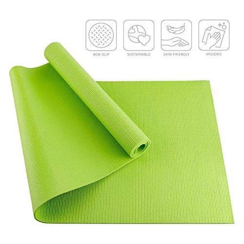  [아마존베스트]BODYMATE Universal Yoga Mat, Size: 183 x 61 cm, Thickness: 5 mm, Tested for Harmful Substances, Phthalate-Free, BPA-Free, Free from Heavy Metals, Functional Training Mat for Fitnes