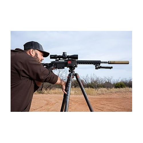  BOG DeathGrip Aluminum Tripod with Durable Aluminum Frame, Lightweight, Stable Design, Bubble Level, Adjustable Legs, Shooting Rest, and Hands-Free Operation for Hunting, Shooting, and Outdoors