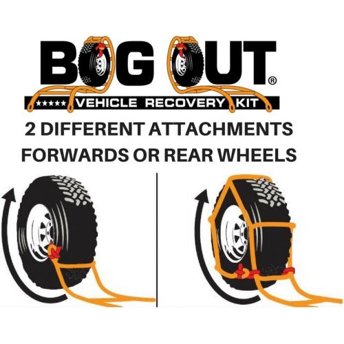  New. Vehicle Recovery Kit with Strap. Twin Pack by BOG Out. 4x4 Recovery Gear for Offroad Recovery. Turn Your Wheels into a Winch.