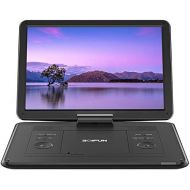 [아마존베스트]BOIFUN 17.5 Portable DVD Player with 15.6“ Large HD Screen, 6 Hours Rechargeable Battery, Support USB/SD Card/Sync TV and Multiple Disc Formats, High Volume Speaker, Black