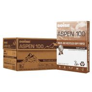 BOISE ASPEN 100% Recycled Multi-Use Copy Paper, 8.5 x 11, Letter, 92 Bright, 20 lb, 10 Ream Carton (5,000 Sheets)