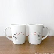 /BOLDLOFT Girlfriend Gift Wife Gift Couple Mugs Couple Gift Set Anniversary Gifts Wedding Gifts Couples Gift His and Hers Mugs From My Heart to Yours